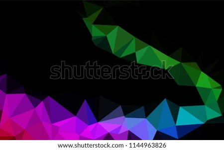 Dark Multicolor, Rainbow vector low poly cover. A sample with polygonal shapes. The template can be used as a background for cell phones.