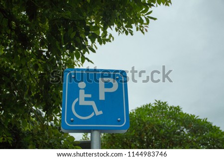 Accessible parking,Disabled handicap sign set,road sign parking for disabled isolated,