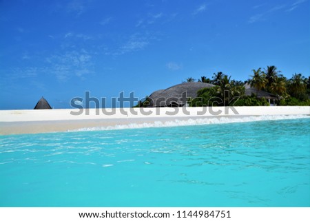 Beautiful tropical beach at Island of Maldives