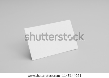 Blank business card with soft shadows.