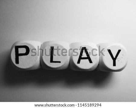 word play spelled on dice