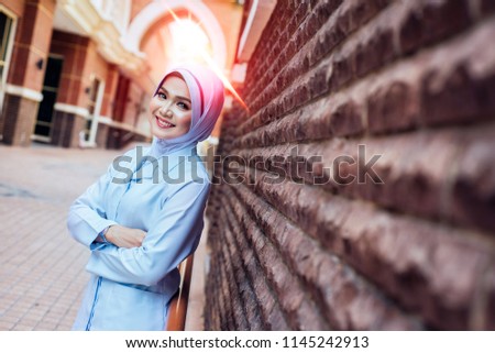 Beautiful Muslim Nurse Wearing Hijab. 