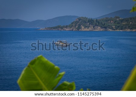 Fishing boat at sea in Greece
