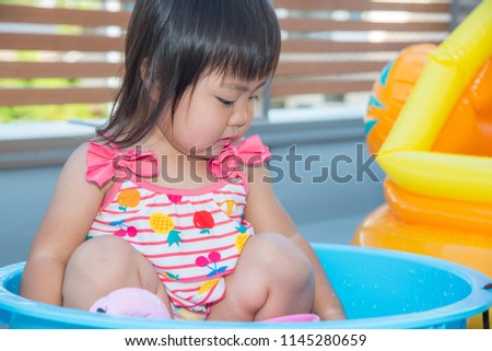 Children playing water