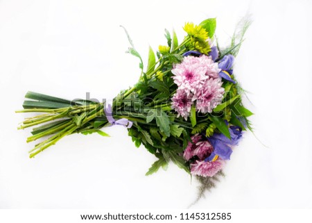 Bouquet of varied flowers in different colors