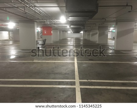 Parking Garage interior in the mall