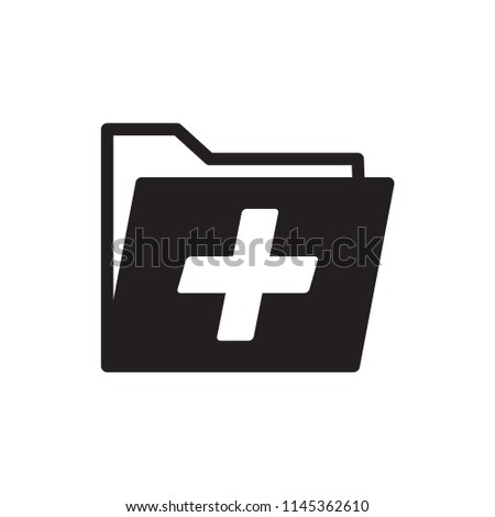 Medical record and folder icon