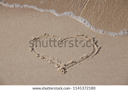 picture of heart on the coast of Baltic sea