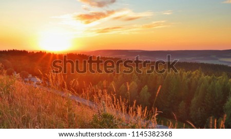 Sunset in the Erzgebirge