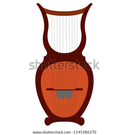 Isolated harp musical instrument