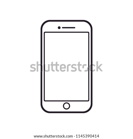 smartphone mobile icon vector