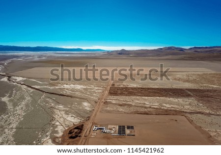 aerial view in the Andes