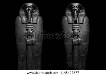 Egyptian Sarcophagus Of IBIi (before and after photoshop) (Torino)