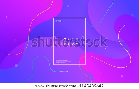 Wavy geometric background. Trendy gradient shapes composition. Eps10 vector. Royalty-Free Stock Photo #1145435642