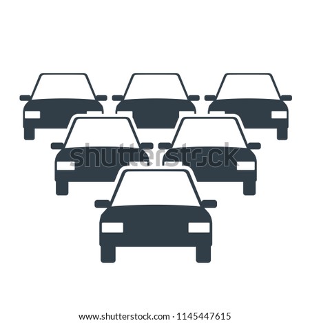 Car Fleet icon. Clipart image isolated on white background Royalty-Free Stock Photo #1145447615