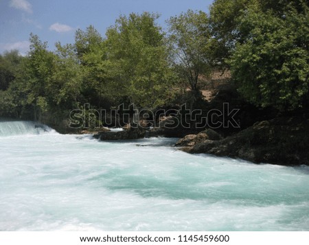 beautiful river waterfall in turkey