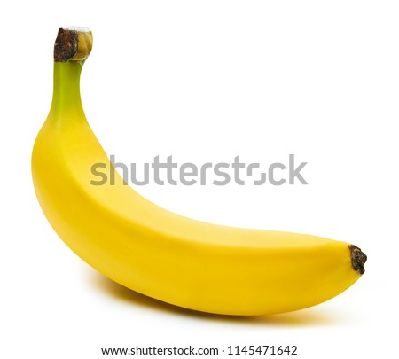 Bananas isolated on white background Clipping Path Royalty-Free Stock Photo #1145471642