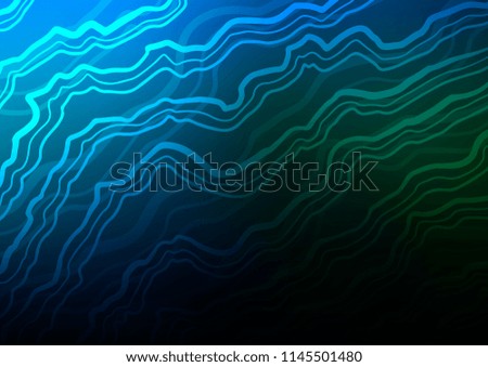 Light BLUE vector background with bent lines. Shining crooked illustration in marble style. Marble style for your business design.