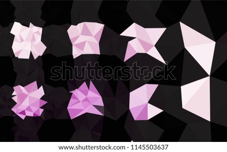 Light Purple vector abstract polygonal cover. An elegant bright illustration with gradient. The elegant pattern can be used as part of a brand book.