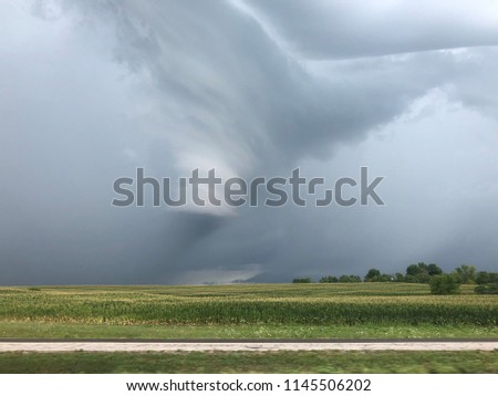 tornado on the horizon Royalty-Free Stock Photo #1145506202