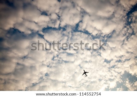 Blue sky with clouds for adv or background use