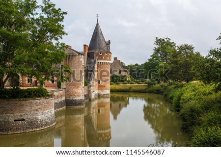Renascence castle in Lassay-sur-Croisne, Loire Valley, France Royalty-Free Stock Photo #1145546087
