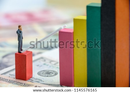 Strategic decision making and critical thinking concept : CEO or a leader stands on first step pole and thinks  makes final decision to cross to another step or cancel  stop company future mission Royalty-Free Stock Photo #1145576165
