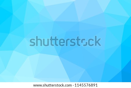 Light BLUE vector low poly texture. Creative geometric illustration in Origami style with gradient. Triangular pattern for your business design.