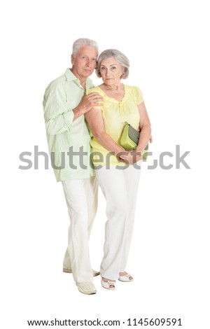 senior couple posing