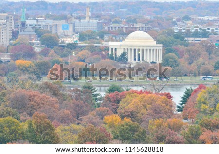 Washington DC in autumn colors - United States of America