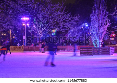 Ice Skating - Beautiful Rink at Night