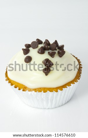 Picture of White Chock Cupcake in White Background