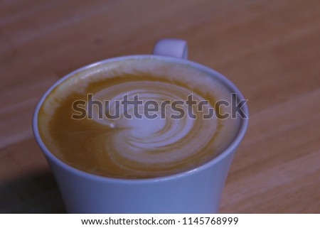 Heart picture Latte art coffee 