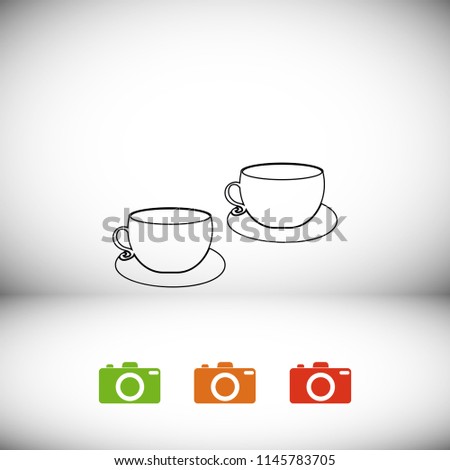 Coffee cup icon, Vector EPS 10 illustration style