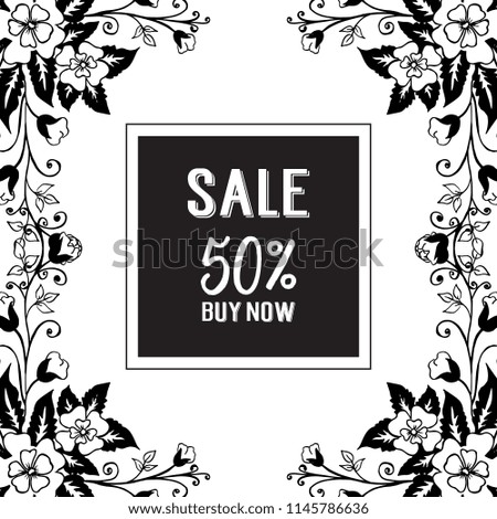 sale exotic and flower background design vector illustration