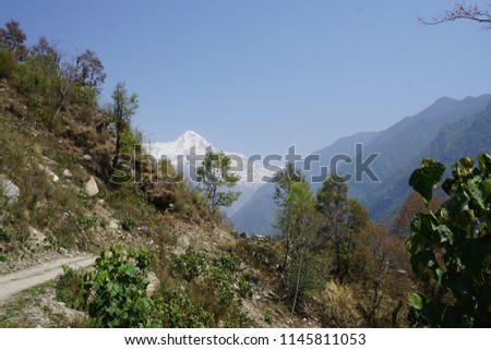 Breathtaking view at Chhomrong, Nepal,