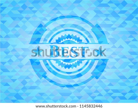 Best sky blue mosaic emblem