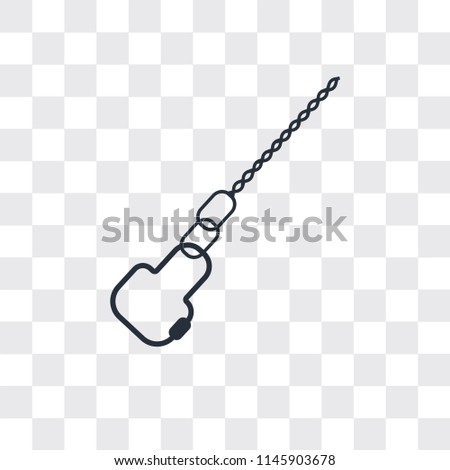 Carabiner vector icon isolated on transparent background, Carabiner logo concept