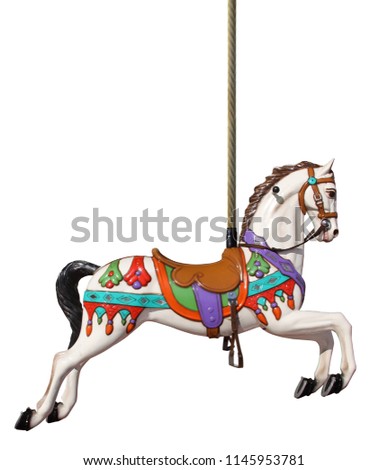 carousel horse with pole