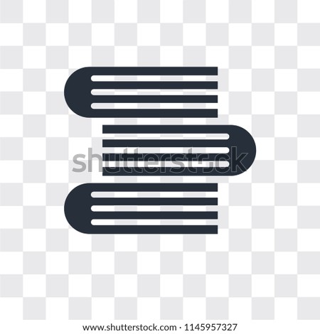 Stack of books vector icon isolated on transparent background, Stack of books logo concept