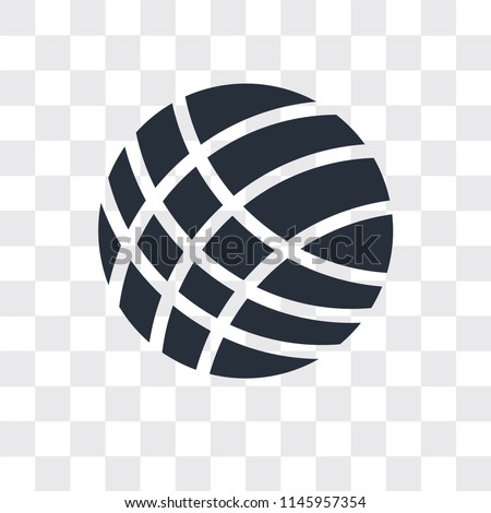 Volley ball vector icon isolated on transparent background, Volley ball logo concept