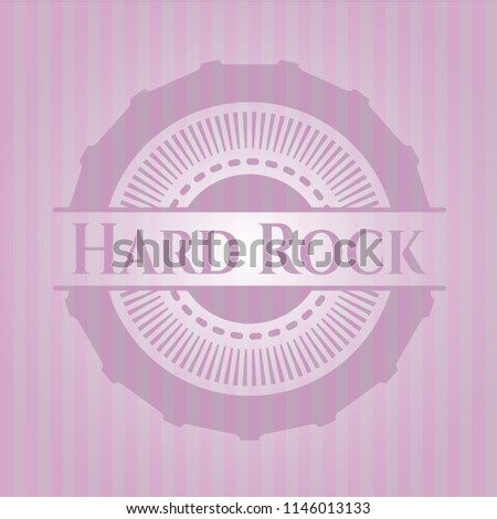 Hard Rock retro pink emblem