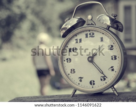 Cluj-Napoca, Romania - 28 July, 2018:Old Clock with Alarm