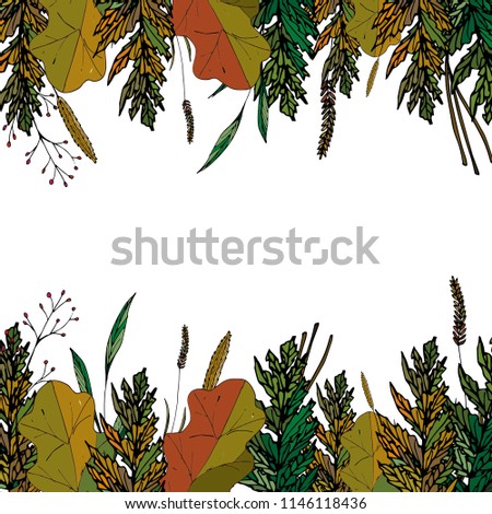 Autumn card with a place for the inscription. For printing, leaflets, banners, invitations, special offers, sales.