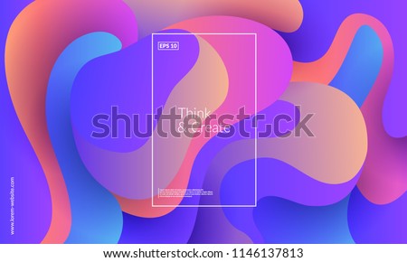 Wavy geometric background. Trendy gradient shapes composition. Eps10 vector. Royalty-Free Stock Photo #1146137813