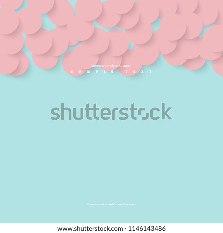 Overlapping Circles in  Pastel Color. Modern and Abstract Background. Stock Vector Illustration. Minimalist Creative Design Concept.