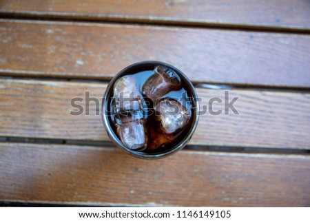 Glass of cold brew coffee - Stock image