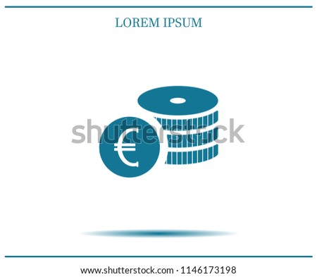 Money, coins, stateroom vector icon