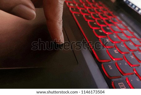 laptop touch pad with keyboard and technology 