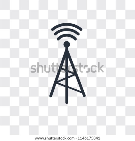 Wireless connectivity vector icon isolated on transparent background, Wireless connectivity logo concept